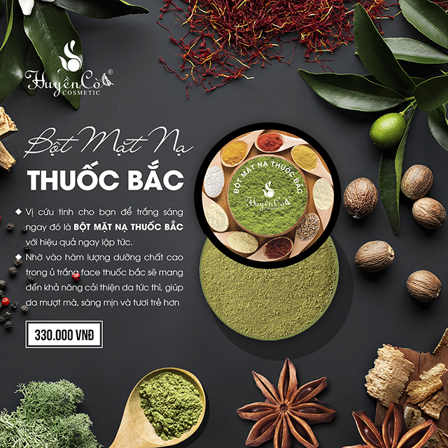 Bột mặt nạ thuốc bắc Huyền Cò